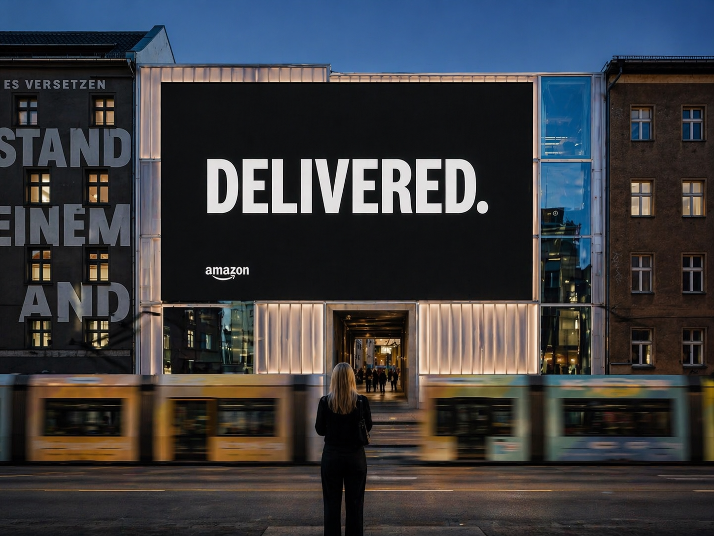 Sertan Cakmak · Amazon Delivered campaign, CGI billboard, BMW Berlin Marathon